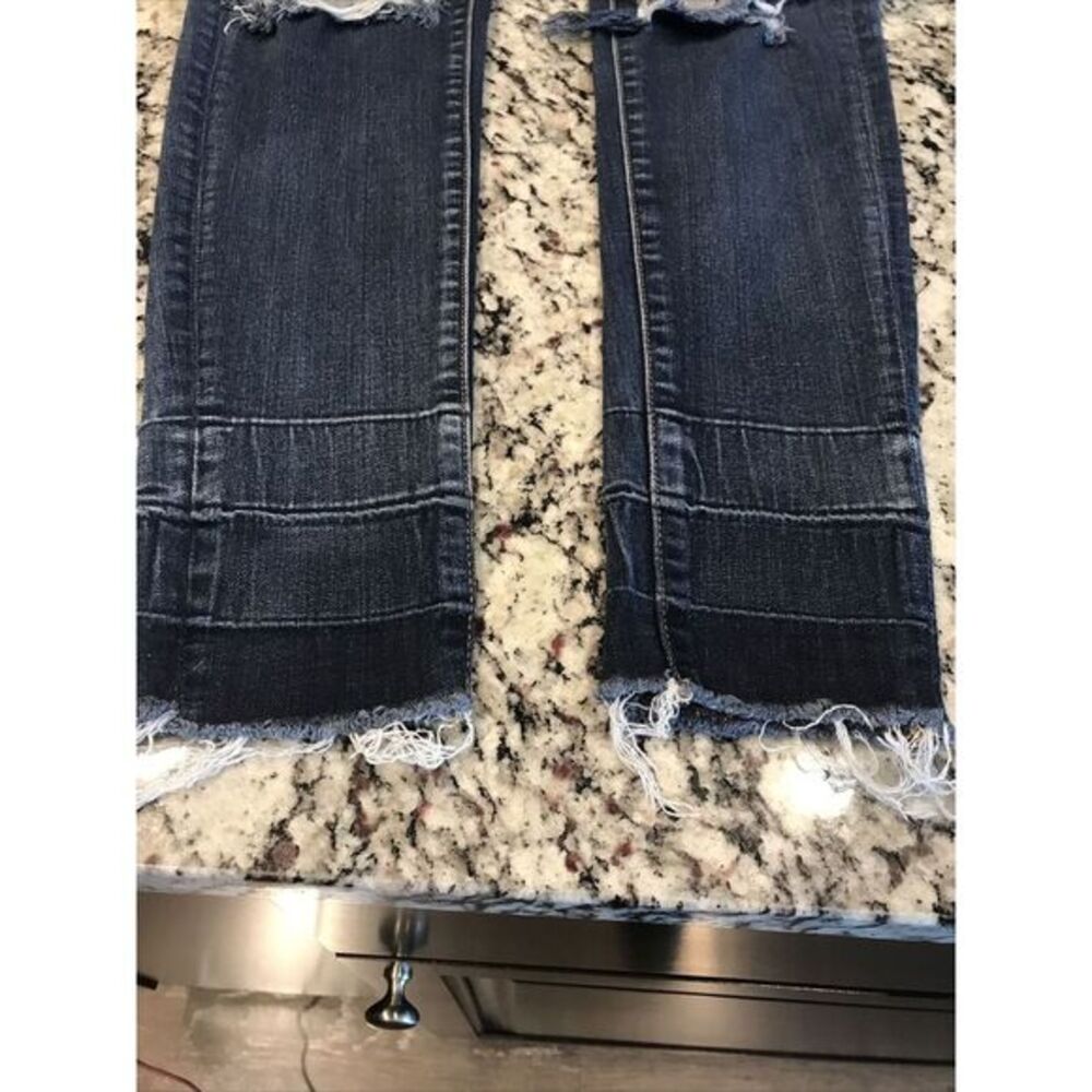 American Eagle Size 4 Regular‎ Super Stretch Jegging Distressed Blue Jeans - Picture 5 of 9